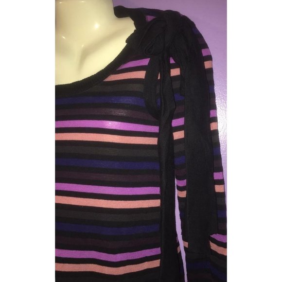Sonia Rykiel Karma Body & Soul VTG 2000s Long Sleeve Striped Shift Dress Size XS - Picture 3 of 8